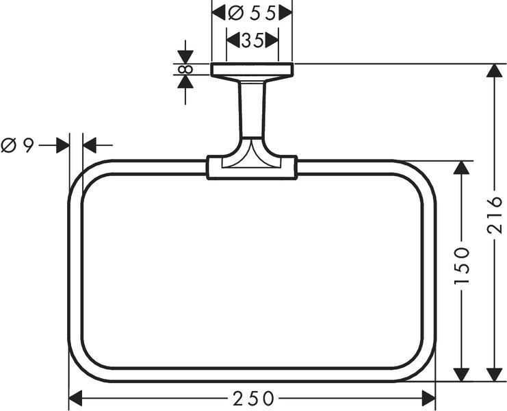 Кольцо для полотенец Axor Universal Circular 42823670 (чёрный матовый) 436302 фото