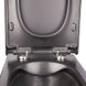 Унитаз подвесной Qtap Tern Rimless (QT1733052ERMB) с сиденьем Slim Soft-close (чёрный мат) 384815 фото 5