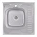 Кухонна мийка Lidz 6060-L Satin 0,8 мм (LIDZ6060LRSAT8) накладна ліва 388876 фото 1