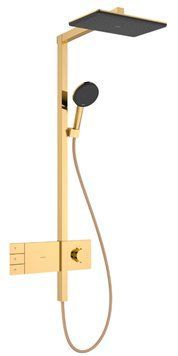 Душова система Hansgrohe Raindance Alive Q 340/210 2jet EcoSmart ShowerSelect Comfort 24591990 з термостатом (золото) 987210 фото