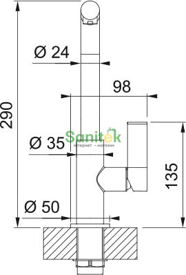 Змішувач для кухні Franke Neptune Evo (115.0711.724) чорний матовий 872888 фото