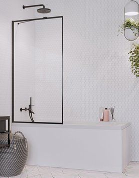 Шторка для ванны Radaway Idea Black PNJ 70 Frame (10001070-54-56) чёрный профиль/стекло прозрачное 280999 фото