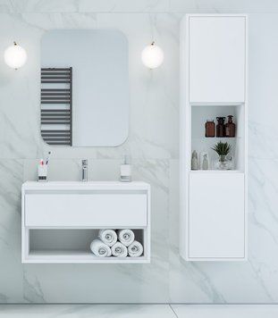 Пенал для ванної кімнати Excellent Tuto 40 (MLEX.0201.400.WHWH) білий 269899 фото