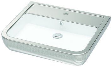 Умывальник Idevit Halley 60x45 см (3201-0455-1201) декор серебро 167038 фото