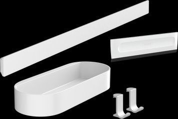Набор аксессуаров для ванной Hansgrohe WallStoris 27967700 (белый матовый) 428317 фото