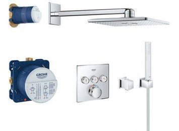 Душевая система Grohe Grohtherm SmartControl Cube 3SC UA3470600A (35600000+29126000+26479000+26483000+27702000+27704000) с термостатом 382855 фото