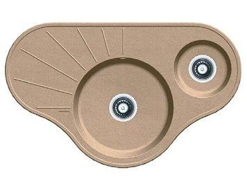 Гранитная мойка Fabiano Arc 94x58 Beige (8221.201.0279) 247354 фото
