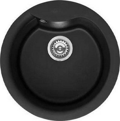 Гранітна мийка Elleci Ego Round Granitek (full black 40) 149306 фото
