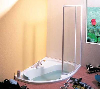 Шторка для ванны Ravak VSK2 Rosa 140 R (76P70100Z1) белый профиль/стекло Transparent (правая) 151469 фото