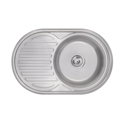 Кухонна мийка Lidz 7750 Satin 0,6 мм (LIDZ775006SAT160) 374551 фото