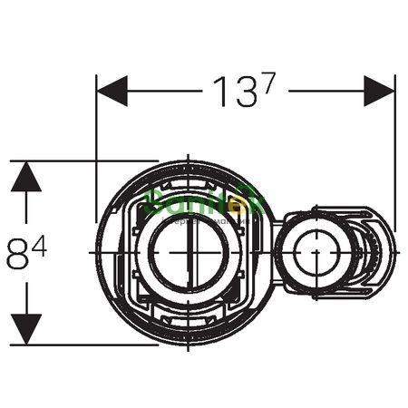 Механизм смыва и наполнения для бачка Geberit Type 290-360 273.645.21.2 (хром) 162892 фото