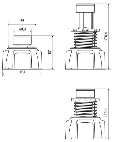 Ніжки для піддонів Radaway NB003-W4 (4 шт.) 265863 фото