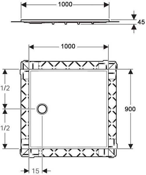 Душевой поддон Geberit Setaplano 100x90 (154.271.11.1) прямоугольный 138233 фото
