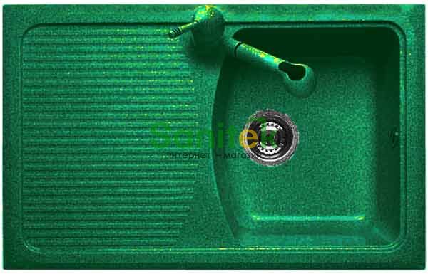 Гранітна мийка Telma Domino DO07910 Granite (36 green) 147585 фото