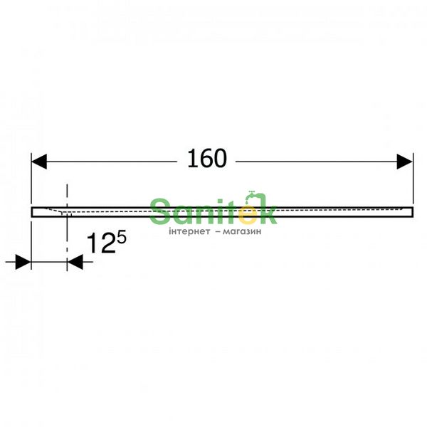 Душовий піддон Geberit Sestra 160x80 (550.268.00.2) сірий 425434 фото