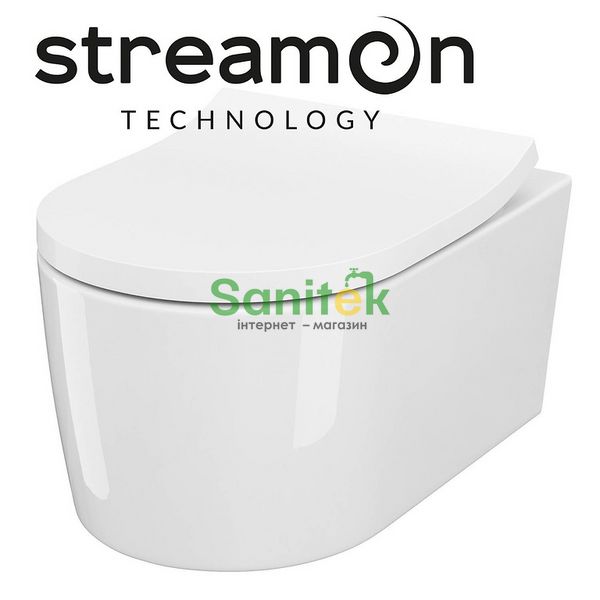 Унітаз підвісний Cersanit Inverto Stream On Сет B252 з сидінням Slim Soft Closing (S701-432) 499976 фото