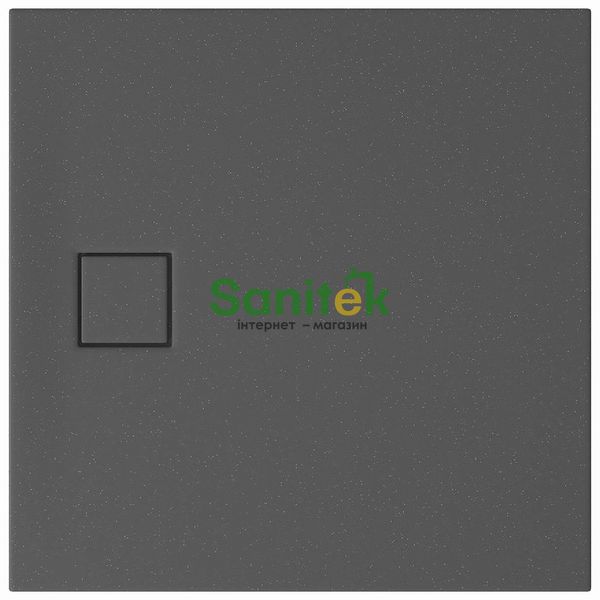 Душевой поддон Cersanit Tako Slim 90x90x4 (Сет B455) квадратный серый матовый + сифон 545171 фото