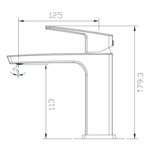 Смеситель для умывальника Imprese Grafiky ZMK061901010 хром 298313 фото