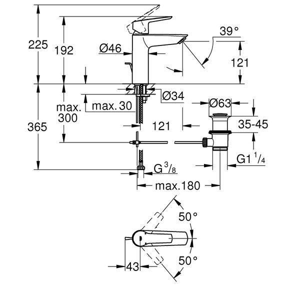 Набір змішувачів для ванної кімнати Grohe Start UA202304TS 695361 фото