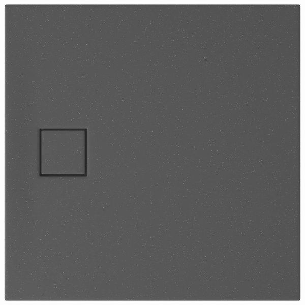 Душовий піддон Cersanit Tako Slim 90x90x4 (Сет B455) квадратний сірий матовий + сифон 545171 фото
