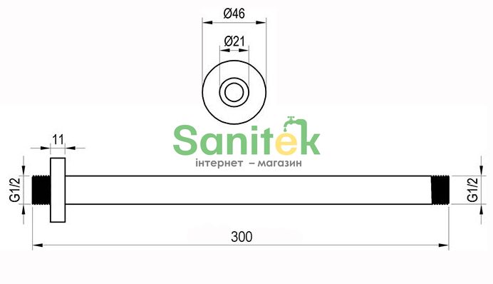 Держатель верхнего душа Ravak 704.61RGB X07P713 потолочный 300 мм (матовое розовое золото) 710858 фото