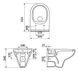 Унітаз підвісний Cersanit Zip Simple On (471) S701-565 з сидінням Soft Close (дюропласт) 695195 фото 3