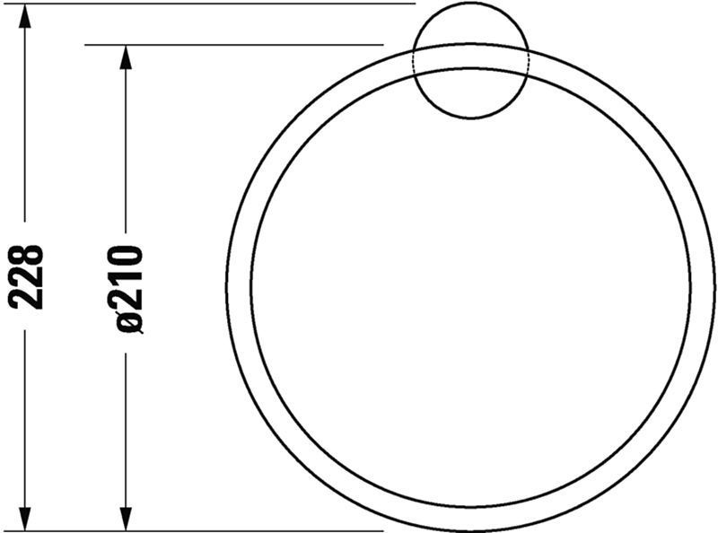 Кільце для рушників Duravit Starck T 0099471000 (хром) 411969 фото