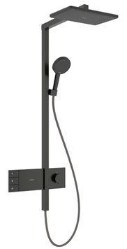 Душова система Hansgrohe Raindance Alive Q 340/210 2jet ShowerSelect Comfort 24590340 з термостатом (Brushed Black Chrome) 987217 фото