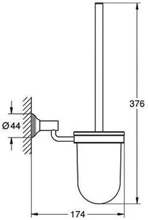 Йоржик для унітазу Grohe Essentials Authentic 40658001 (хром) 136157 фото