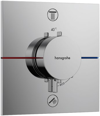 Смеситель для ванны и душа Hansgrohe ShowerSelect Comfort E 15572000 скрытого монтажа с термостатом (хром) 694205 фото