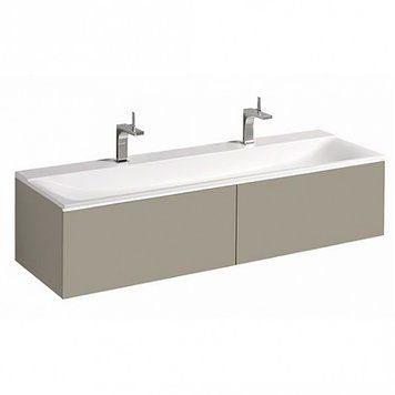 Тумба с умывальником Geberit Xeno&sup2; 160 см (500.346.00.1/500.279.00.1) серый матовый 534786 фото