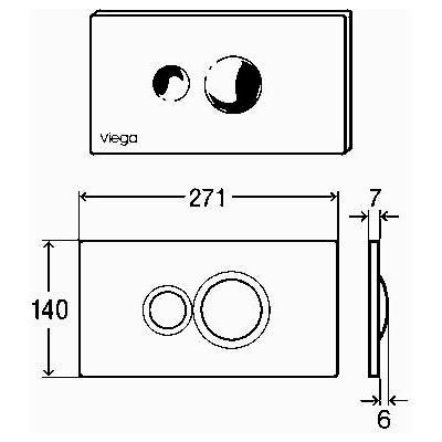Смывная клавиша Viega Visign for Style 10 (686543) чёрная 141071 фото