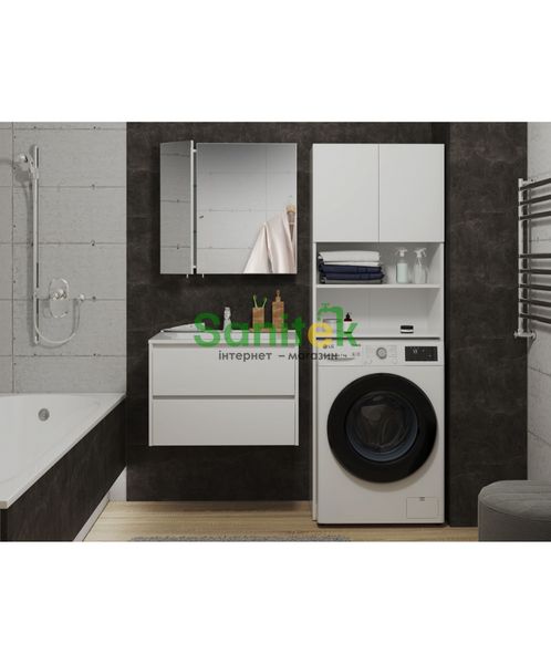 Пенал для ванной Мойдодыр Soft Line П-64 напольный над стиральной машиной (00-0007026) белый 534872 фото