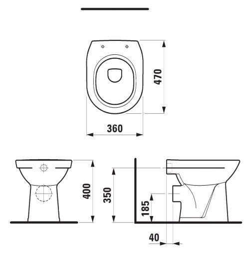 Унитаз напольный Laufen Pro H8219560000001 161311 фото