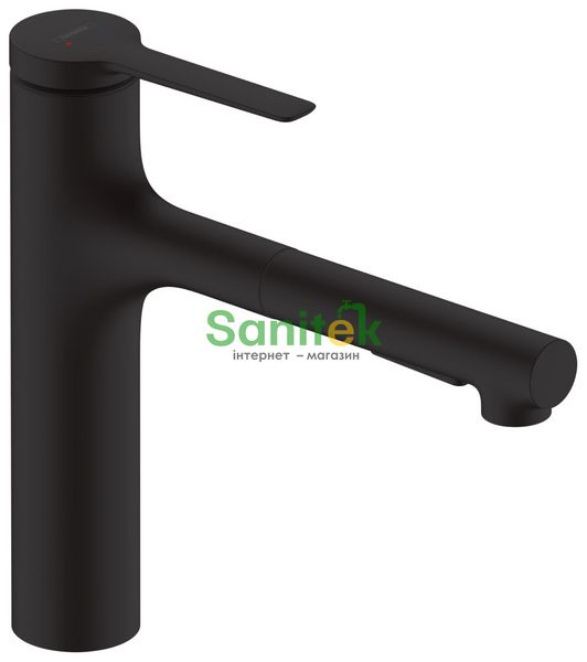 Смеситель для кухни Hansgrohe Zesis M33 160 74804670 с душем 2jet (чёрный матовый) 538406 фото