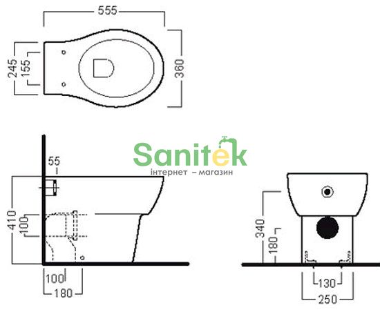 Унітаз підлоговий Hatria Nido Y0QU01 з сидінням Soft Closing 134445 фото