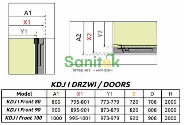 Душова кабіна Radaway Arta KDJ I 80x70 L (386081-03-01L+386019-03-01) профіль хром/скло прозоре 267442 фото