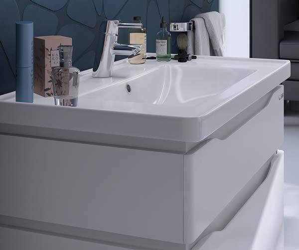 Тумба с умывальником Sanwerk Alessa 80 (MV0000634) белая 137961 фото