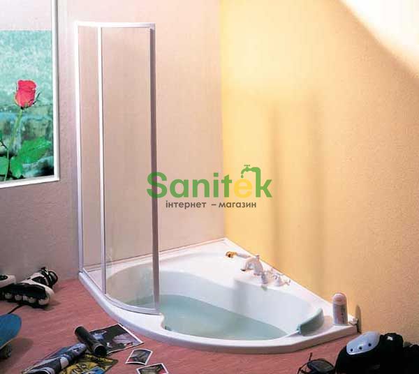 Шторка для ванны Ravak VSK2 Rosa 150 L (76L80100Z1) белый профиль/стекло Transparent (левая) 151499 фото
