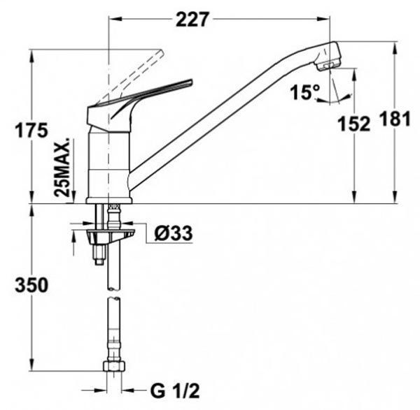 Змішувач для кухні Teka MT Plus L MTP 913 (46913020CN) карбон 218791 фото