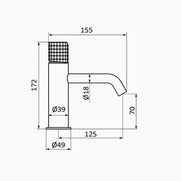 Смеситель для умывальника GRB Aura 75512752 (черный матовый/хром) 533644 фото
