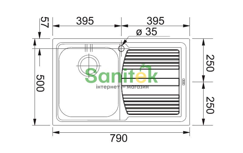 Кухонна мийка Franke Logica Line LLX 611-79 (101.0381.808) полірована ліва 139899 фото