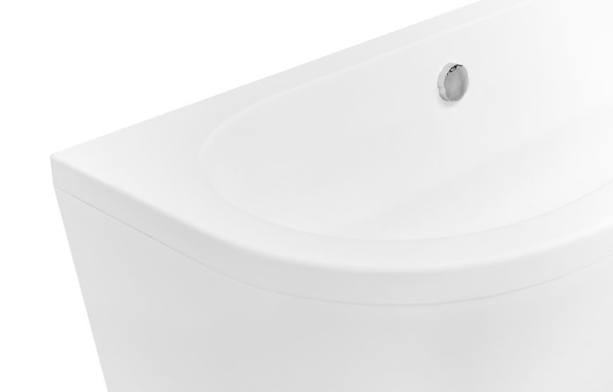 Ванна акрилова Besco Vista 160x75 (WKV-160-WS) із сифоном 417996 фото