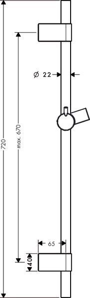 Душевая штанга Hansgrohe Unica S Puro Reno 28662000 (хром) 124964 фото