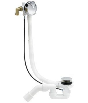 Сифон для ванни Viega Simplex Trio 728007 (з підведенням води через перелив 560мм) 132943 фото