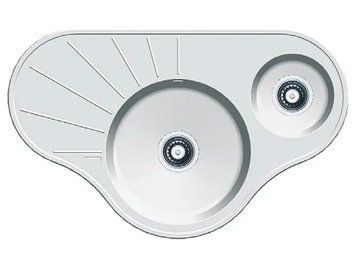 Гранитная мойка Fabiano Arc 94x58 Alpine White (8221.201.0276) 247356 фото