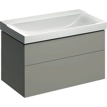 Тумба з умивальником Geberit Xeno&sup2; 90 см (500.509.00.1/500.532.01.1) сірий матовий 532560 фото