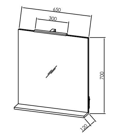 Зеркало для ванной комнаты Kolpa-San Fiona OGF 65 WH (507727) 251853 фото