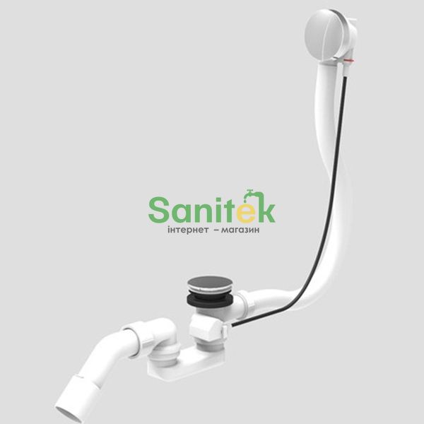 Сифон для ванни Sanit 35.322.00.0000 (напівавтомат), подовжений 138534 фото