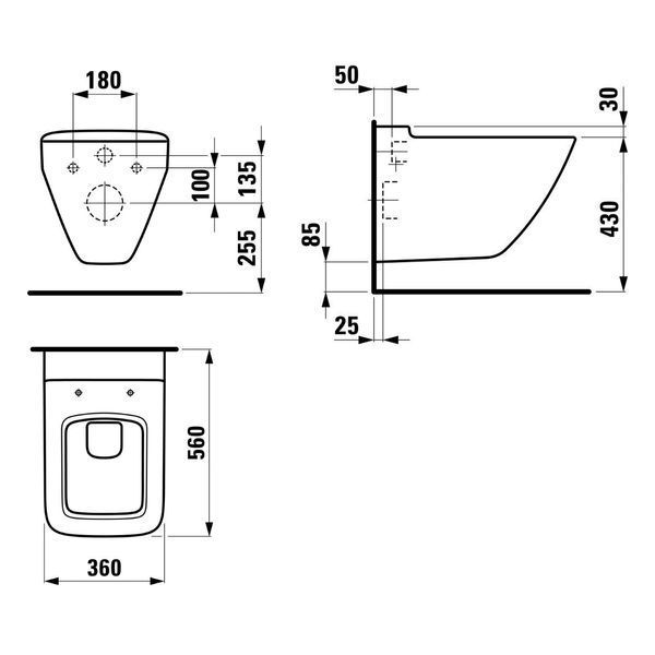 Унитаз подвесной Laufen Palace Rimless H8667000000001 с сиденьем Soft Close 353816 фото